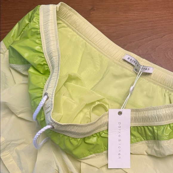 NEW Parke & Ronen Men's Green Swim Trunks - Picture 4 of 5